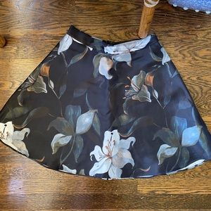 Club Monaco vintage floral motif skater skirt